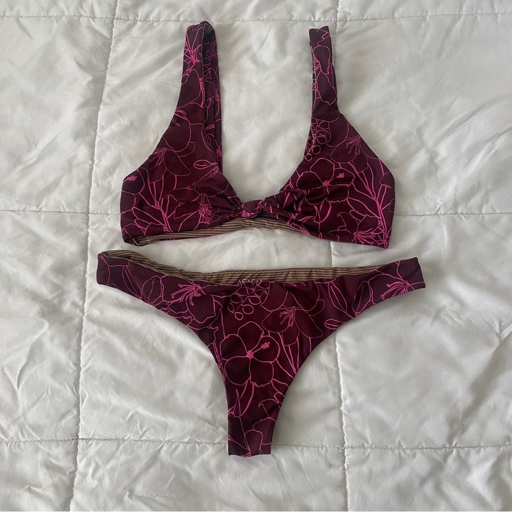*SOLD* Acacia Swimwear Neon Paradise Bikini Set